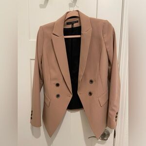 White House Black Market Double Breasted Beige Blazer
